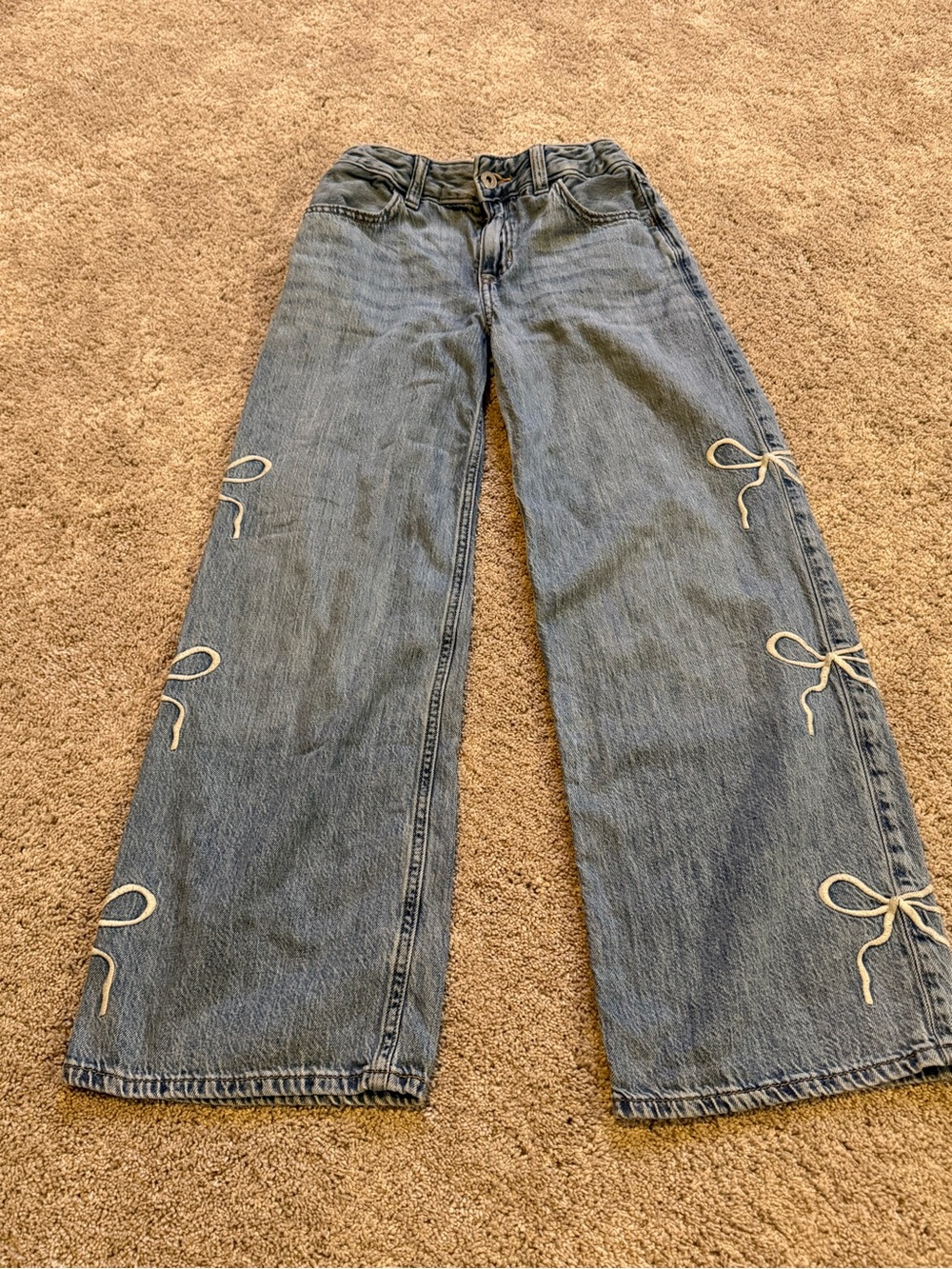 Abercrombie Kids Wide Leg Blue Jeans